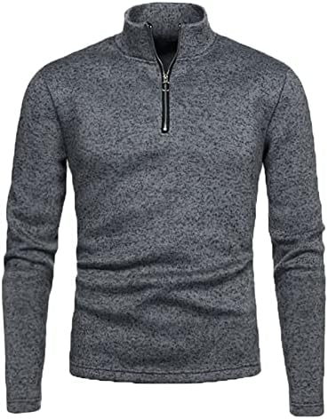 Маифу-ГЈ Машкиот долг ракав четвртина четвртина палтовер лесен мека термичка маичка 1/4 zip зима на отворено атлетска кошула