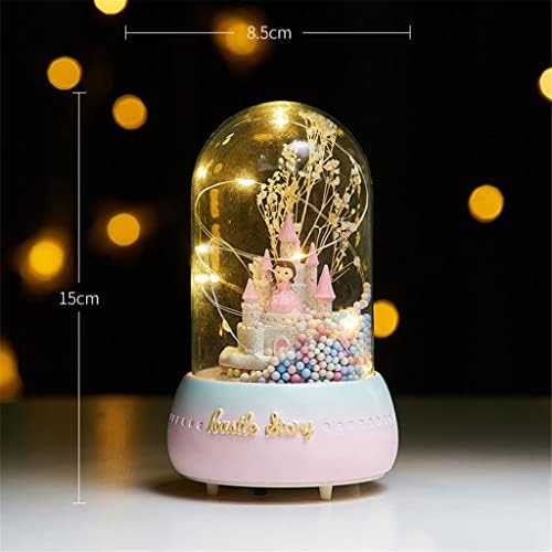 Густа кристална топка предводена музичка кутија девојка роденден подарок дома декорација дете принцеза девојче танцување музичка кутија небото