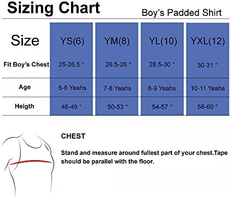 Подложен кошула Младински момчиња заштитени компресивни маици фудбалски бејзбол ребро срце чувар на срцето)