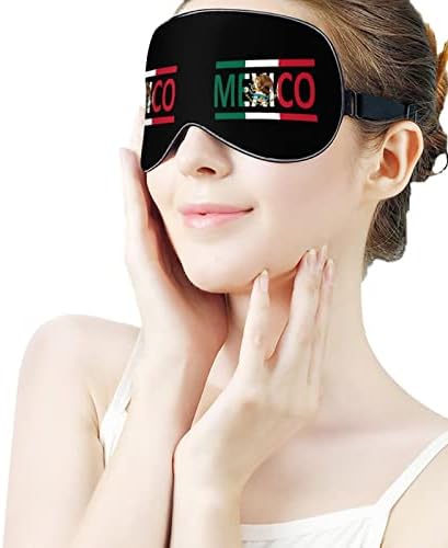 Мексиканско знаме маска за очи за очи за спиење со прицврстувачи на ленти блокови светло заслепеник за патување за спиење јога дремки