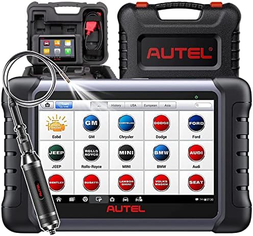 Autel Maxicom MK808Z со 60 $ MV108, Android 11 двонасочен скенер за контрола, 28+ Специјална услуга, 2023 година Надградена од MK808/MX808, FCA Auto Auth, All System Diagnostic Tool за автомобили OBDII & 12V ТУЦИ