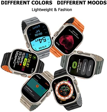 Anlinser Bands компатибилни со Apple Watch Band 49mm 45mm 44mm 42mm 41mm 40mm 38mm, прилагодлива спортска јамка дизајнирана за Apple Watch Ultra SE Series 8 7 6 5 4 3 2