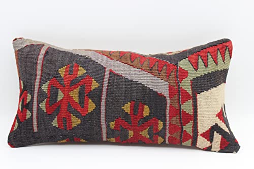 Фрли мини килим перница 8x16 инчи модерна шарена xsmall перница шарена бохо дизајн турски стол перница мала трендовски облик на перница племенска перница