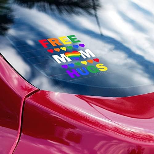 Бесплатни мама прегратки ЛГБТ срцев автомобил Декларации налепници геј гордост декларација ЛГБТ виножито еднаквост Лезбејски налепници за автомобили налепници ?