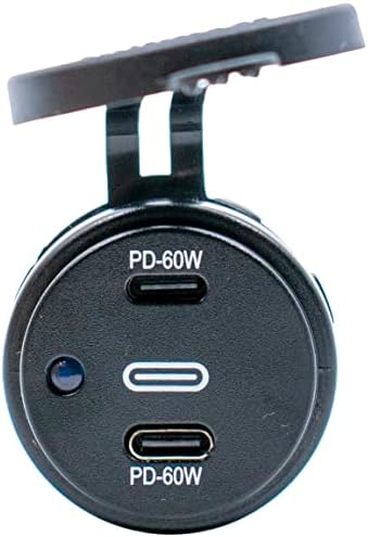 12/24V приклучок со двојна USB тип C PD 3.0 Порта Брз полнач за автомобил, брод, морски и RVS