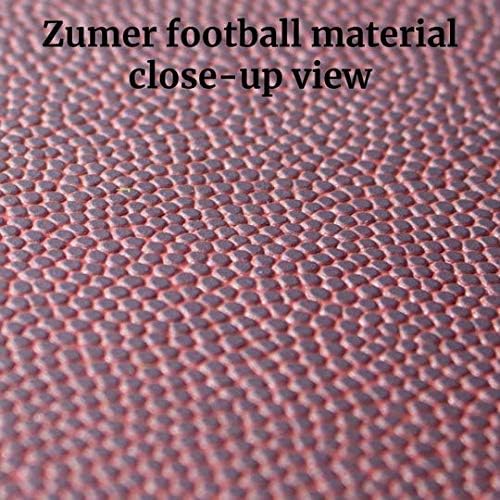 Zumer Sport Stanford Cardinal Football Leather Laptop Computer Case Messenger Tagn Tagn - Направена со оригинални фудбалски материјали - кафеава
