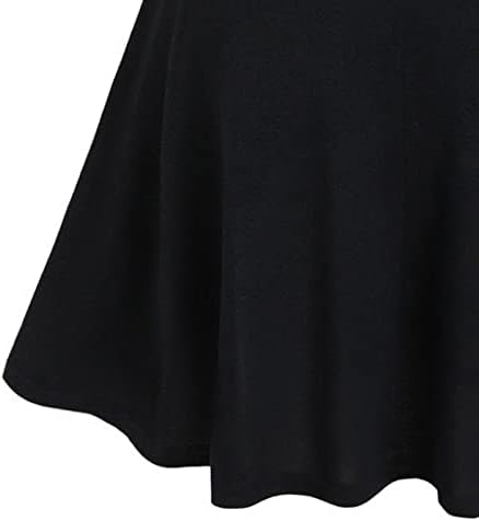 Тениски здолништа на Нокмопо за жени со кабриолет вратот се извалка со лента со линијата фустан со долг ракав фустан за жени