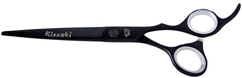 Ножици за Коса кисаки 7,0 инчи Футасуџи Црн Сатен Завршени Ножици За Сечење Коса Фризерски Ножици