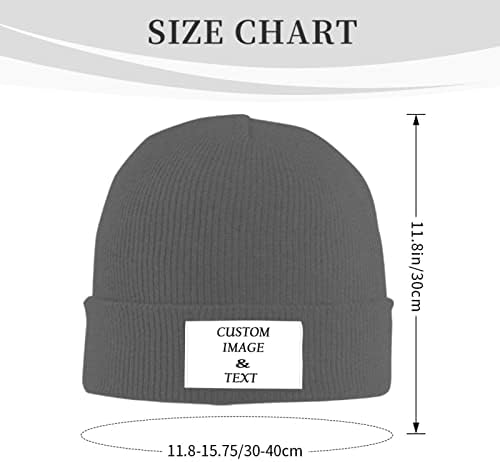 Персонализирана плетена капа обичај beanie капа додадете ваш сопствен текст за слика, зимска плетена капа