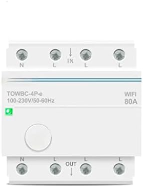 3 фаза 80A DIN Rail WiFi Circuit Smart Switch Далечински управувач со апликација за паметен дом MCB тајмер