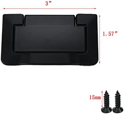 DNYTA 4 PCS црна фиока се справува со 2,5 инчи дупка до дупка модерен стил скриен влече шкаф за гардероба рачки
