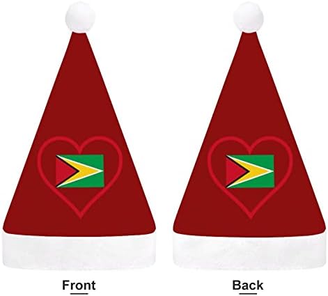 Ја Сакам Гвајана Црвено Срце Божиќни Капи Рефус Возрасни Капи Божиќна Капа За Празници Божиќни Забави