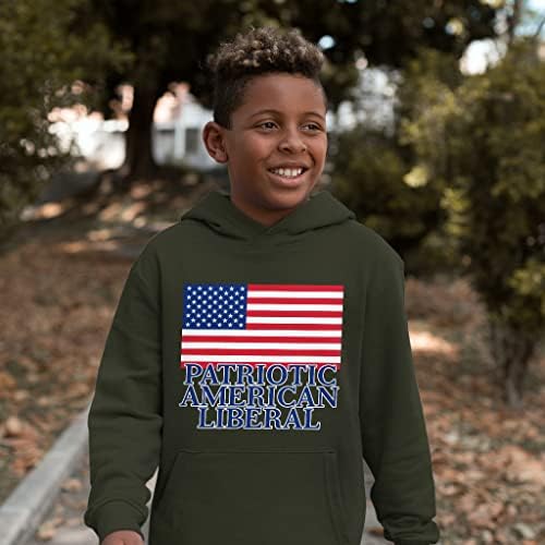Худи на либерални патриотски деца, сунѓерско руно - Трендовски детски худи - американски дизајн худи за деца