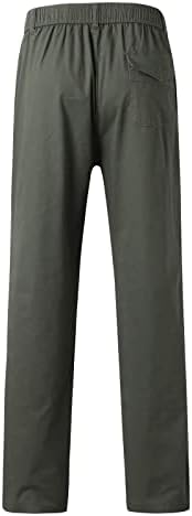 Миашуи симпатична машка памук плус големина џеб чипка на цврсти панталони панталони вкупно пријатно удобно