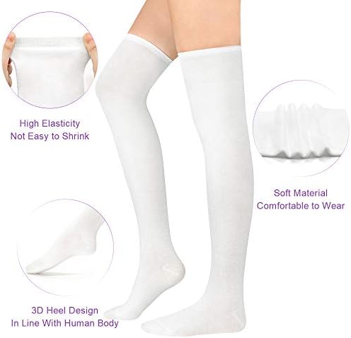 Женски колено високи чорапи долги топло бутовите високи чорапи за атлетски шарени со атлетски шалови со високи чорапи