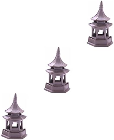 Ipetboom 3 парчиња пагода ракчиња куќа минијатурни украси стакло терариуми за растенија десктоп декор Зен градина риба засолниште украс украс риба резервоар декораци?