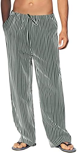 Машки обични панталони со ленти за печатење на ленти за печатење на млади летни мажи за џемпери фитнес панталони