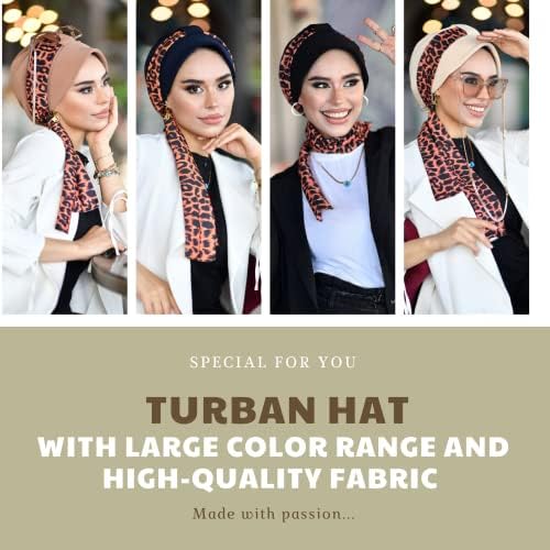 Турбан Хет-Турванс за жени-хијаб за жени | Завртки за обвивки за коса за жени | Хиџаб под-капачиња-капачиња-инстанти хиџаб