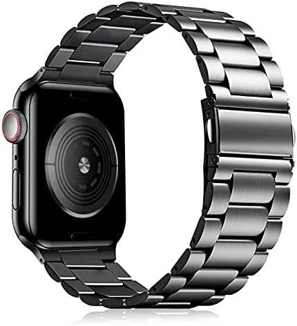 Металниот опсег од не'рѓосувачки челик Kenobee компатибилен со Apple Watch Band 38mm 40mm 42mm 44mm Серија 4/5/6/SE Прилагодлива замена на зглобовите на зглобовите за нараквица за наракв