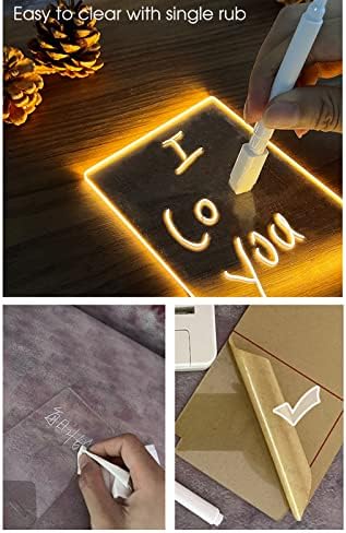 Ygm белешка табла креативна предводена ноќна светлина USB -пораки за одмор светло со пенкало подарок за деца Декорација за ноќна ламба