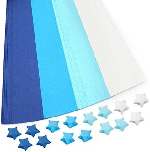 540 листови хартија од starвездени оригами, 4 бои на среќни ленти за хартија од starвезди, двострани ленти за хартија од оригами, luckyвездени декорации за декорација за скл