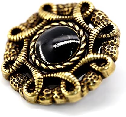 Craftisum 20 парчиња шупливи копчиња за шиење на змија од змија од метал за шипки за палта -23mm -7/8 “