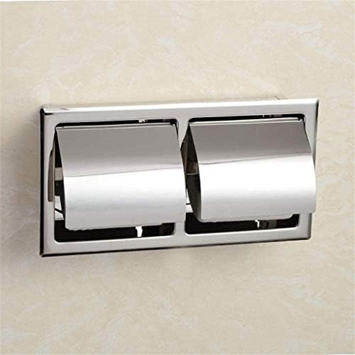 Двоен држач за тоалетна хартија ББСЈ, не'рѓосувачки челик, комерцијално ткиво, бања, четкан никл wallид, монтиран од Rustproof