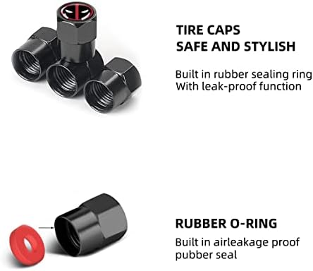 Avcity Fit Deadpool Valve Caps Caps Universal Tire Stem Cover 4PCS Капчиња за гуми за автомобили, SUV, велосипед, камиони и мотоцикли се вклопуваат во сите модели на автомобили Deadpool Car додатоци, A1