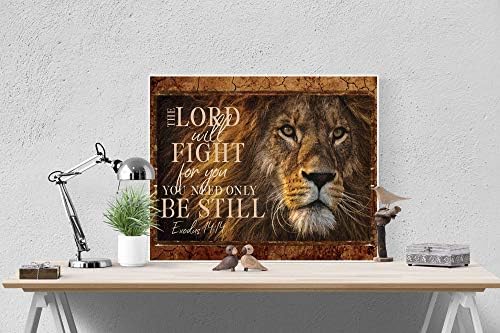Излез 14:14 | Господ ќе се бори за тебе | Христијанска wallидна уметност