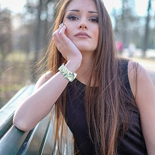 Luckria компатибилен за Scrunchie Watch Band 38mm 41mm 42mm 40mm 44mm 45mm симпатична еластична часовник за часовници жени истегнат лента за нараквица за нараквици за iWatch Series 7 6 5 4 3 2 1 SE 3 пак?