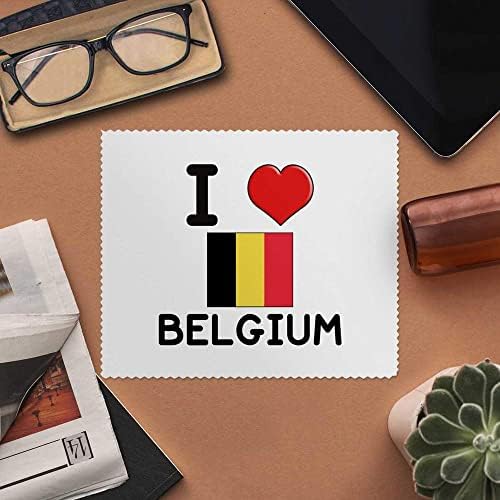 Azeeda 2 x 'Јас ја сакам Белгија' Микрофибер леќи/чаши за чистење на крпи за чистење