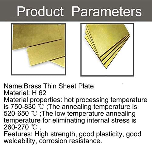 Z Креирај дизајн месинг плоча Бакар плоча метал сурова ладење Индустриски материјали H62 Cu 100mmx300mm, 0,3mmx100mmx300mm метална бакарна фолија