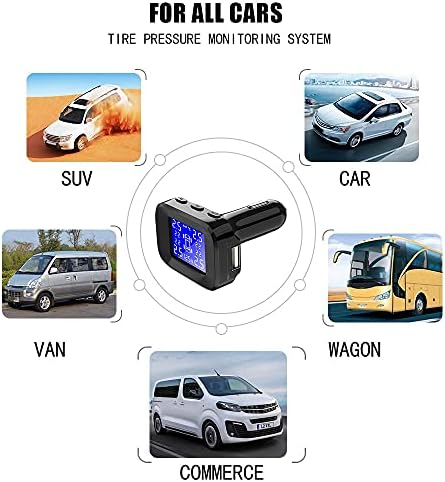 YGQZM Систем за мониторинг на притисок на гумите во гума ЦАРИ ЦАРИ Автоматски безбедносни системи Цигари Полесна USB порта