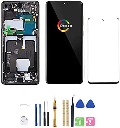 [Црна Со Рамка] Amoled LCD За Samsung Galaxy S21 5G G9910 Дигитализатор Екран Lcd Дисплеј Допир Собранието Замена G9910 G991A