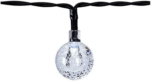 Туантна соларна меур ламба жица Божиќна декорација акрилна топка за капнување на вода 10м 60 лежечка ламба