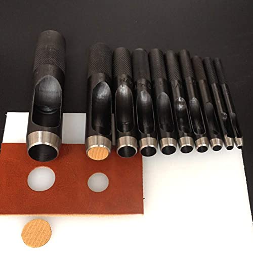 Кожна дупка Панч - тркалезна челична кожа занаетчиска шуплива дупка, алатка за секачи за опсези за часовници, кожа, ремени, платно, хартија,