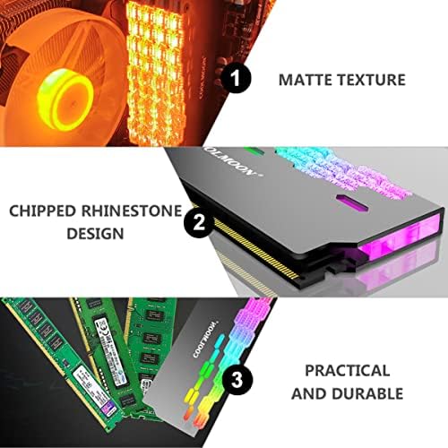 Додатоци за компјутерски додатоци PC Меморија RGB светлосен ефект Компјутерски додаток за топлина за десктоп RAM -светлосен ефект на алуминиум легура на алуминиумски