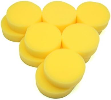 QTQGOITEM 12 парчиња жолти полски восок во восок од пена сунѓери за автоматски автомобил за автоматски автомобил за авто -автомобил