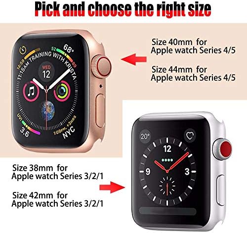 Sundo компатибилен за Apple Watch Case Soft TPU тенок лесен заштитен браник на капакот на капакот за смарт часовници за смарт часовник