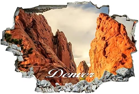 Кококен Американски Колорадо Држава Денвер Сликарство Уметност Денвер Сценографијата Градски Пејзаж 3д Ѕид Налепници Мурал Ѕид Уметност Отстранлив