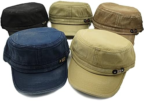 Кајтска армија Кап Гроздобер измиен памук Твил рамен врвен капи со прилагодливи капаци за бејзбол за мажи за мажи