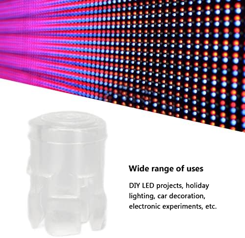 Диоди што емитуваат светлина, LED диоди светла, 100 парчиња LED светло за емитување на диоди за емитување на диоди Транспарентно капаче за заштита на капакот Електронск