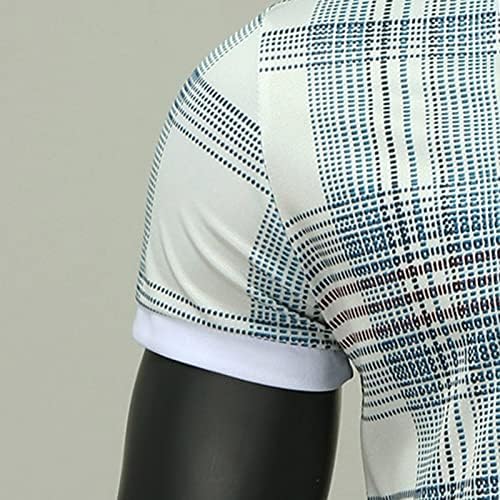 Xxbr zipper polo кошули за мажи, летен шарен графички тенок фит маичка за кратки ракави деловни обични врвни за работа, носат кратки ракави кошула бело копче нагоре кошула