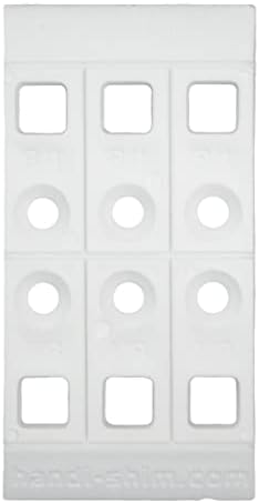 Handi-Shim, бел HS1840WH Пластични градежни трепки/растојанија, 40 пакувања, 1/8-инчи, 40, 40 брои