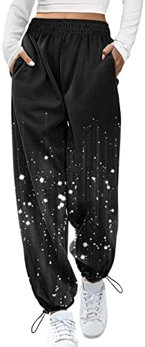 Miashui исечени панталони за жени обични постелнина жени обични вреќи со џемпери со високи половини џогери жени панталони обичен багажник