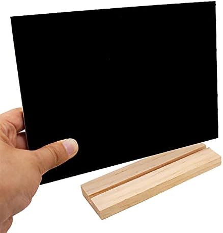 Queenbox 8.2x5.9in Преносен знак на црна креда со отстранливи основи, вертикално стоите еднострана табла за пораки за кујнски меморандум за кујна