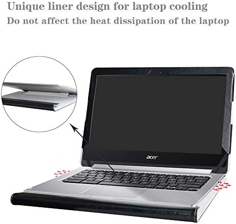 Заштитен Капак на Куќиштето алапмк за 13,3 Acer Chromebook R13 R 13 CB5-312T/Acer Спин 5 13 SP513-52N SP513 - 53n Серија Лаптоп[Предупредување: не се вклопуваат Acer Спин 5 13 SP513-51N СП513-51N], Црна