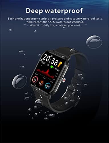 H&P Smart Watch 2022 со монитор на температура и отчукувања на срцето, фитнес тракер со крвен притисок, монитор на кислород во крвта за телефони со Android и iOS, мулти-спорт IP68 во?