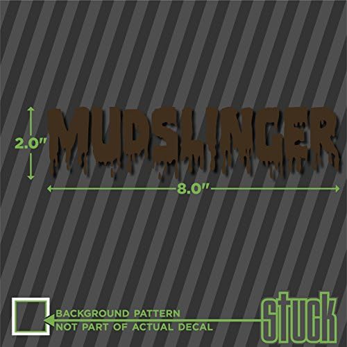 Mudslinger - 8.0 x 2,0 - винил декорална налепница браник камион кал од матка нечистотија