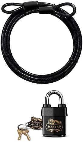 Master Lock 72DPF 15 стапки. Плетен челичен кабел со јамка и 3/8 инчи дијаметар